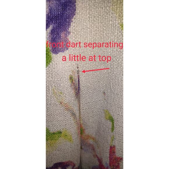 Black Label Evan Picone Sheath Dress Sz 14 Floral  Art To Wear Church Artsy - Picture 5 of 16